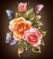 Картина по номерам "Розы и бабочки" 40х40см